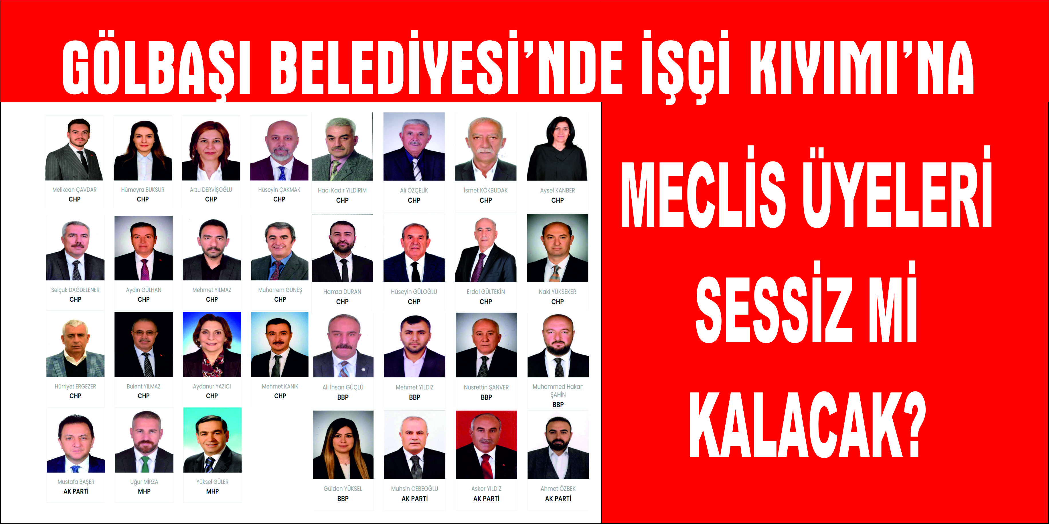 Gölbaşı Belediyesi’nde İşçi Kıyımı: Meclis Üyeleri Sessiz mi Kalacak?