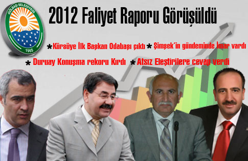 Mecliste2012 Faliyet Raporu Görüşüldü