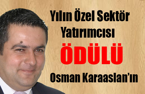 Osman Karaaslana Ödül