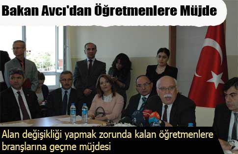 Bakan Avcıdan Öğretmenlere Müjde