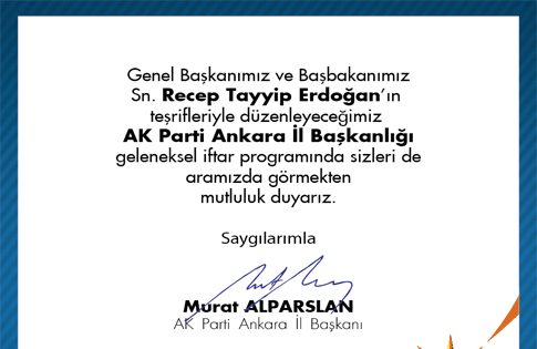 Ankara Ak Parti Davet