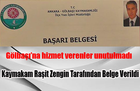 Gölbaşına Katkı Sağlayanlar Unutulmadı