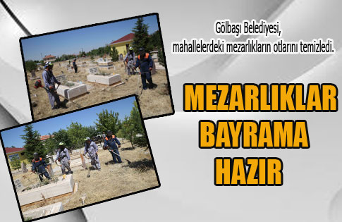 Mezarlıklar bayrama hazır