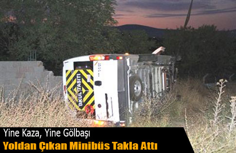 Yoldan Çıkan Minibüs Takla Attı