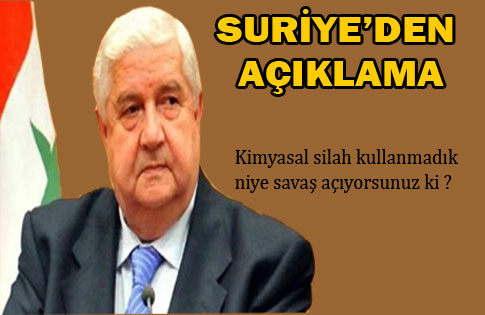 Suriyeden askeri müdahale açıklaması