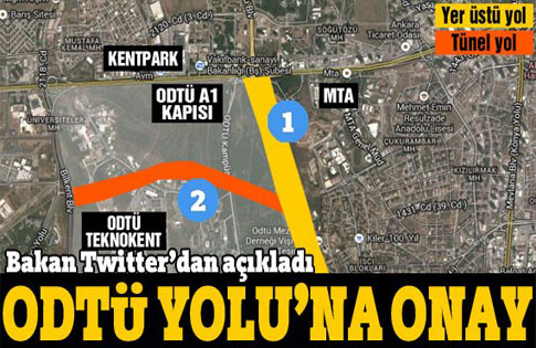 ODTÜ yol planları onaylandı