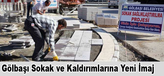 Gölbaşı sokak ve kaldırımlarına yeni imaj