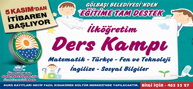 Haydi öğrenciler "Ders Kampı"na