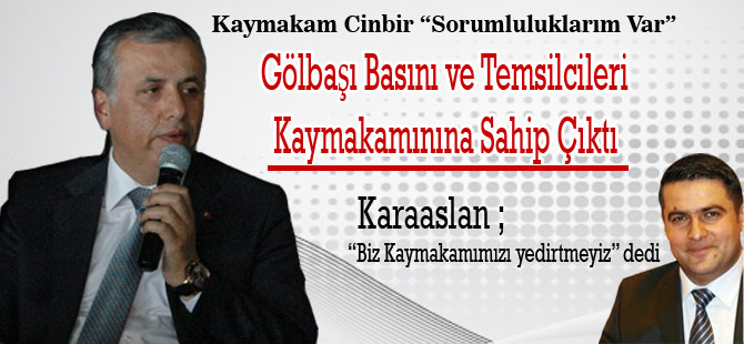 Kaymakam Cinbir; Sorumluluklarım Var