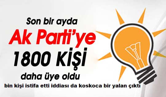 Ak Parti'ye 1800 yeni üye