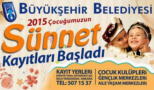 Büyükşehir'den 2015 çocuğa sünnet