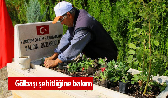 Gölbaşı Şehitliğine Bakım