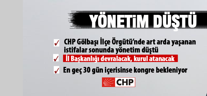 CHP İlçe yönetimi düştü