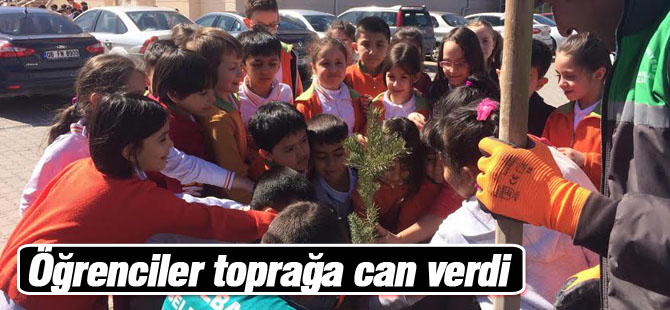 GÖLBAŞILI ÖĞRENCİLER TOPRAĞA CAN VERDİ