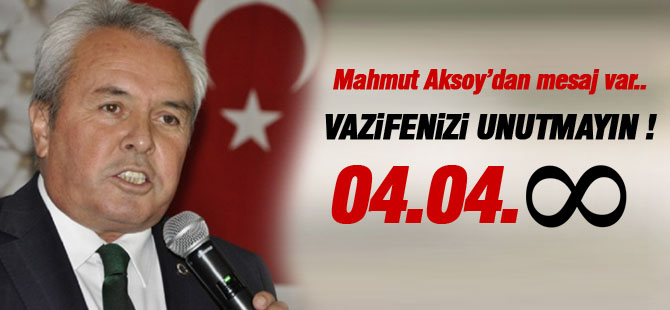 Mahmut Aksoy'dan özel mesaj