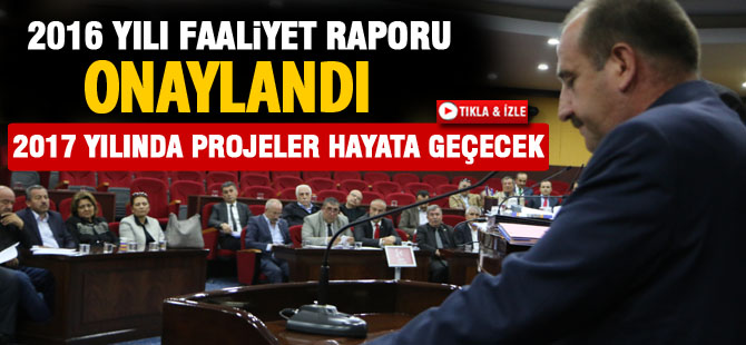 2016 yılı faaliyet raporu onaylandı