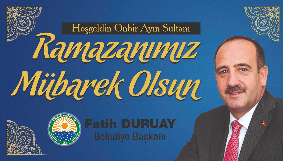 Başkan Fatih Duruay'dan ramazan ayı mesajı