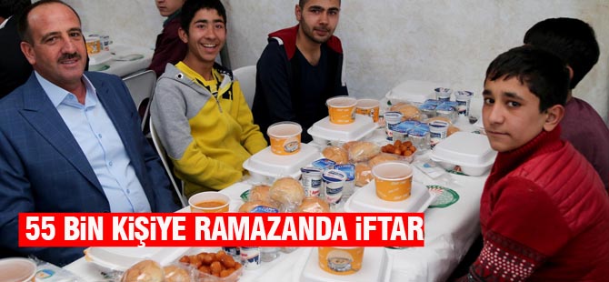 Ramazan da 55 bin kişilik iftar