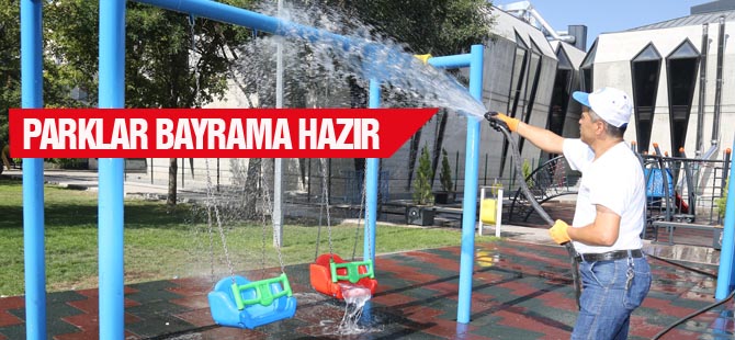 Parklar bayrama hazır