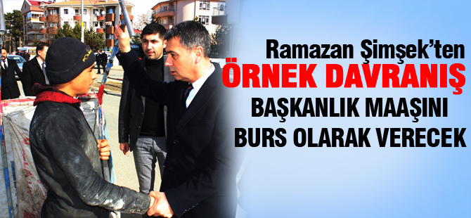 Başkanlık maaşını burs olarak dağıtacak