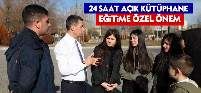 24 saat açık kütüphane