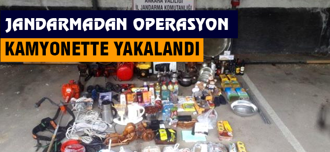 Gölbaşı'nda çalıntı eşya operasyonu