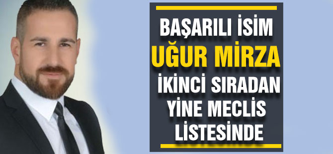 Uğur Mirza yeniden meclis üyesi adayı