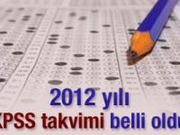 2012 yılı KPSS takvimi belli oldu