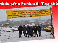 Başkan Odabaşına pankartlı teşekkür