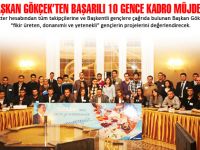 BAŞKAN GÖKÇEK’TEN BAŞARILI 10 GENCE  KADRO MÜJDESİ