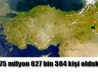 75 milyon 627 bin 384 kişi olduk