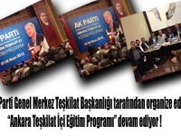 “Ankara Teşkilat İçi Eğitim Programı” Kızılcahamamda Devam Ediyor