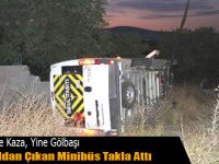 Yoldan Çıkan Minibüs Takla Attı