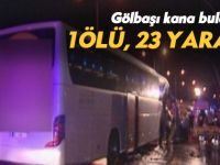 Gölbaşı'nda feci trafik kazası