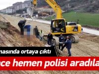 Yol çalışmasında lahit bulundu