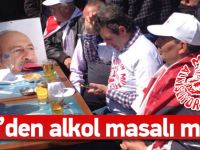 CHP mitingini alkol masasında beklediler