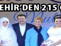 BÜYÜKŞEHİR’DEN 215 ÇİFTE NİKAH TÖRENİ