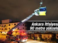 Ankara İtfaiyesi'nden teleferik tatbikatı