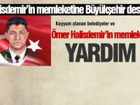 Büyükşehir Belediyesi'nden Halisdemir'in memleketine yardım