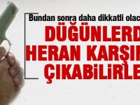 Düğünlerde ateş edenler bu defa yandı