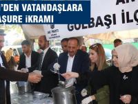 AK Parti Gölbaşı İlçe Teşkilatı aşure dağıttı