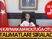 Minik Kaymakam koltuğa oturdu talimatları verdi