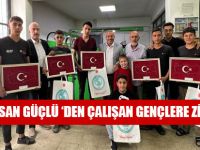 Güçlü'den genç çalışanlara ziyaret; 'Gençlerimizi tebrik ediyoruz'