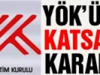 YÖKün katsayı kararı