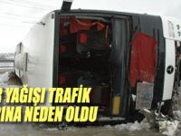 Ani kar yağışı trafik kazalarına neden oldu