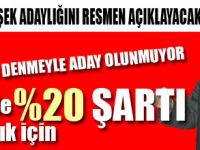 CHPde adaylık için %20 şartı