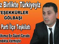 Teşekkürler Gölbaşı